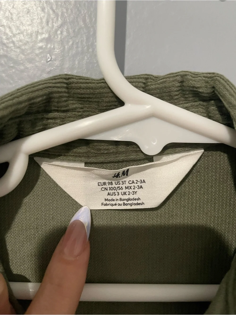 Olive Green Corduroy Shirt - H&M | 3T